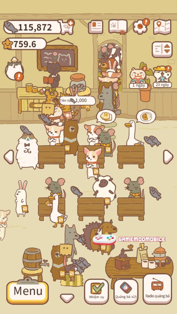 Đã chơi thử tựa game Animal Restaurant mod apk full không quảng cáo