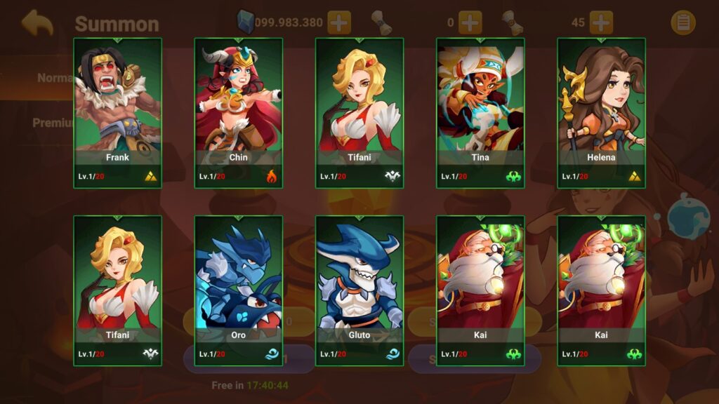 Bạn có thể sở hữu tất cả tướng trong Castle Defender mod apk full anh hùng