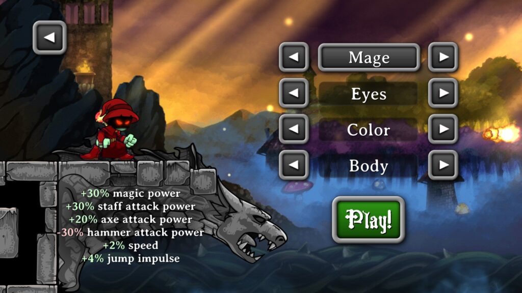 Game có nhiều loại nhân vật cho bạn lựa chọn