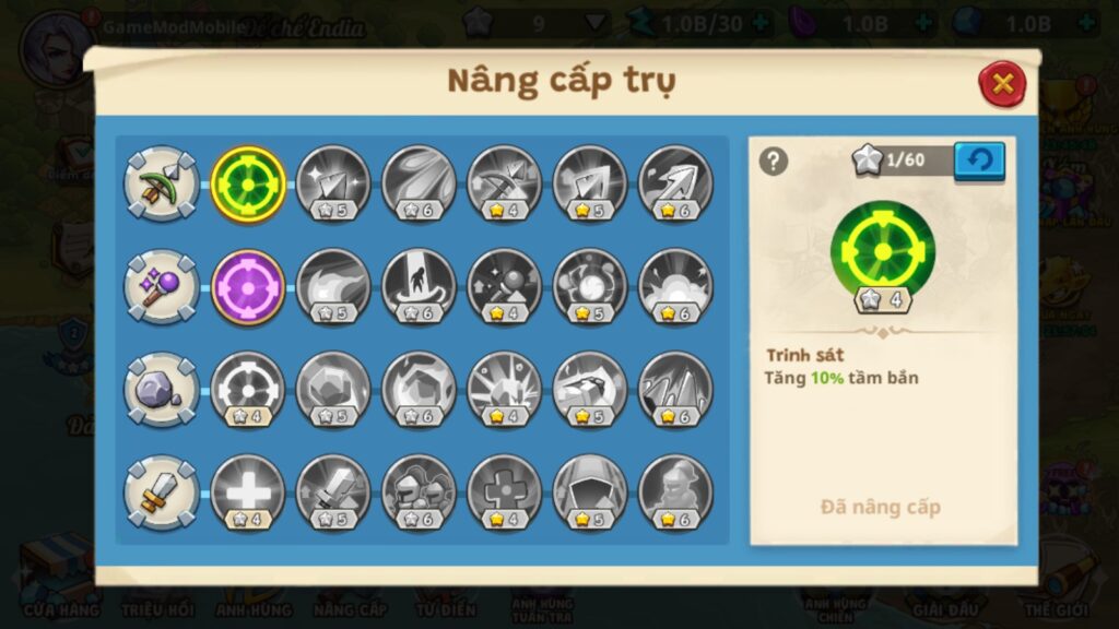 Nhiều tính năng hấp dẫn trong game phòng thủ chiến thuật Empire Defender TD Premium mod apk