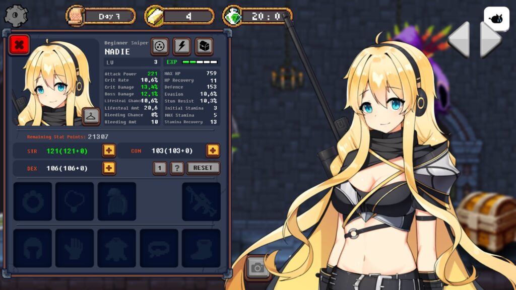 Tính năng Dungeon Princess mod apk vô hạn điểm nâng cấp