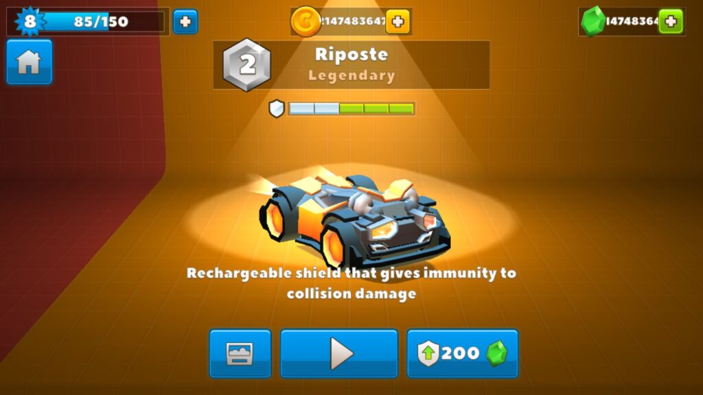 Tính năng nâng cấp trong Crash of Cars mod apk full tiền và đá quý