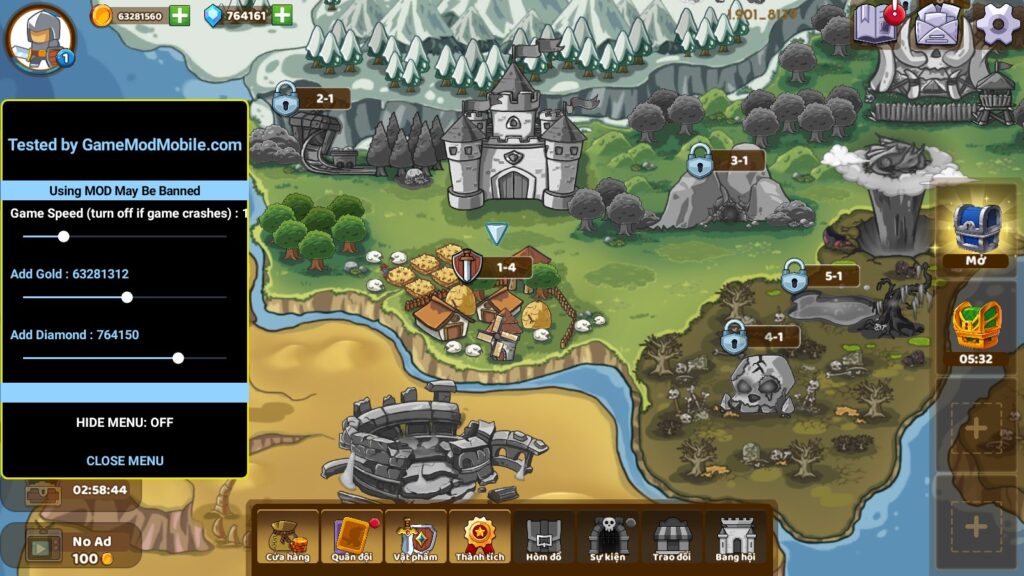 Tải ngay Clash of Legions mod apk menu full tiền và kim cương mới nhất