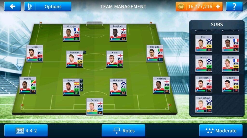 Xây dựng đội hình trong mơ với phiên bản Dream League Soccer 2019 hack full tiền